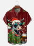 Men's Christmas Funny Graphic Short Sleeve Hawaiian Shirt